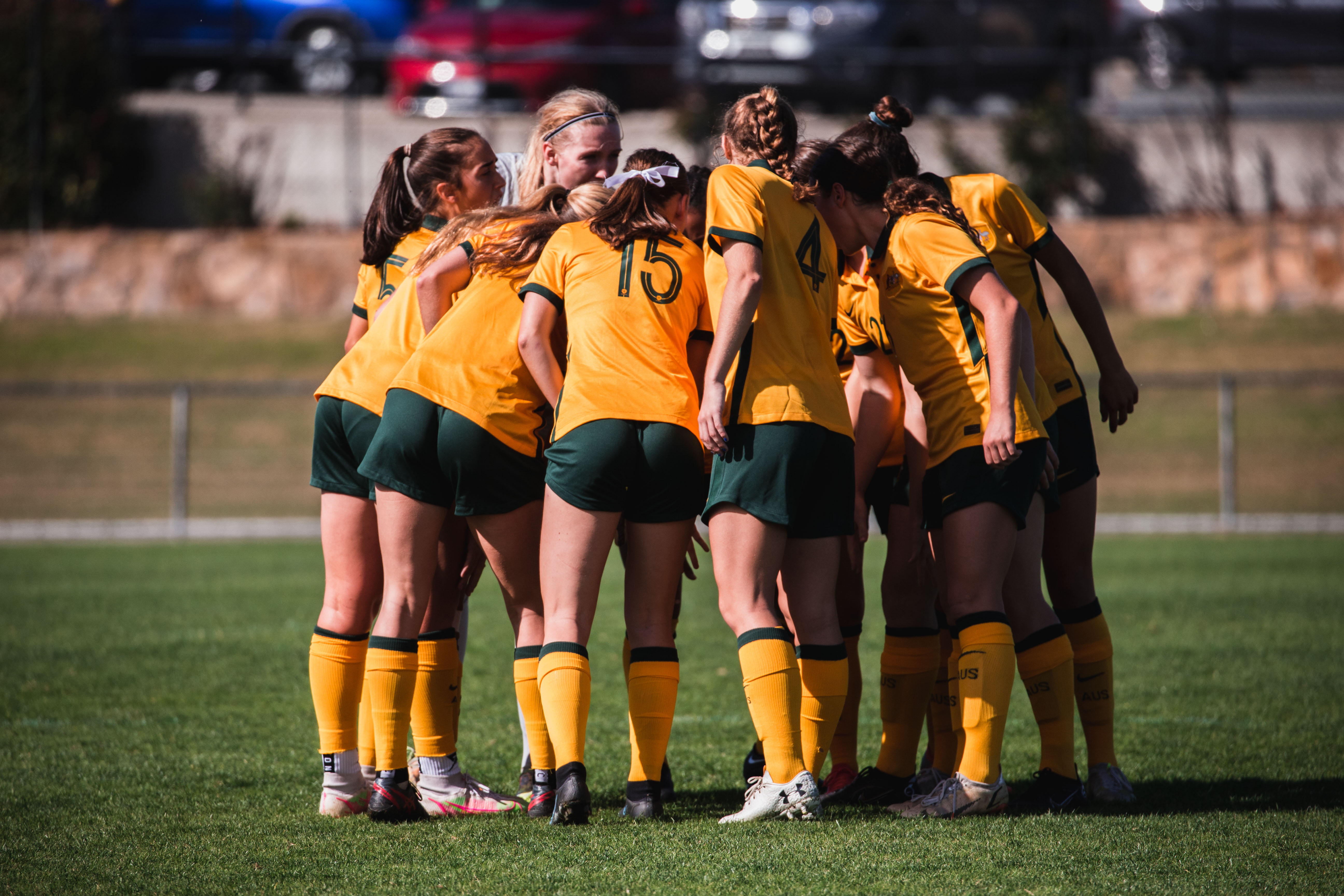 The CommBank Young Matildas in their international friendly against New Zealand in Canberra, April 2022. (Photo: Ann Odong / Football Australia)